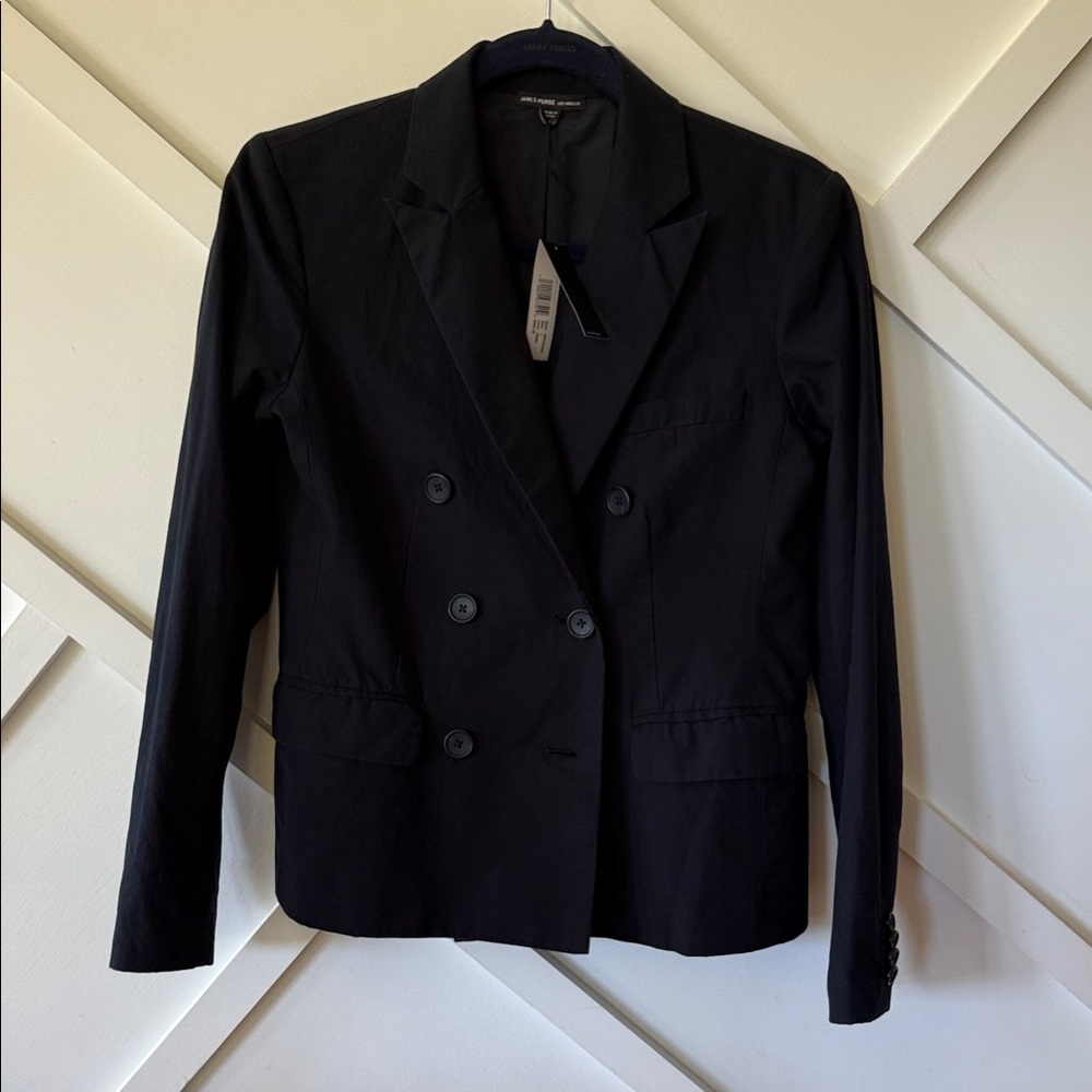 NWT James Perse Black Double-Breasted Blazer